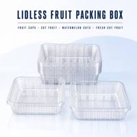 Boîte à fruits transparente pour supermarché et vente en gros, idéale pour les fruits coupés frais et les salades