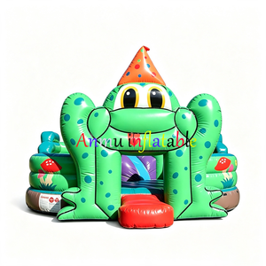 Trampoline <span class=keywords><strong>gonflable</strong></span> pour enfants sur le thème de la <span class=keywords><strong>grenouille</strong></span> et du tigre, avec tissu PVC imperméable, château <span class=keywords><strong>gonflable</strong></span> pour les sports de plein air - Product Image 2
