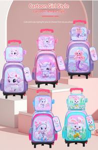 Umi Factory Outlet Gran capacidad Niños Niñas Rolling Trolley Mochilas Estudiante de primaria Niños Mochilas escolares con rueda - Product Image 5