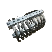 Isolateur de vibrations à ressort de sol Hoan, construction en acier inoxydable/aluminium, composants à âme en câble métallique, ISO9001:2015