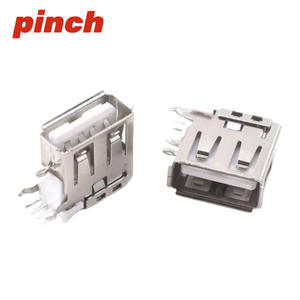 <b>Usb</b> Type A Female Connector 10.0/14.0/19mm Length Horizontal Pcb Mount <b>Socket</b> 4 Pin Copper Material - Product Image 4