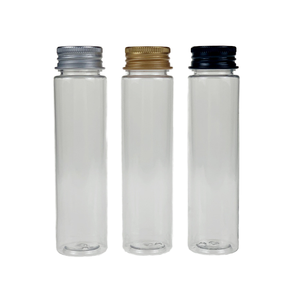 110ml Storage <b>Tube</b> Test <b>Tube</b> Liquid Soap Container OEM Screw Cap Transparent PET <b>Plastic</b> Flat Bottom Food Screen Printing - Product Image 1