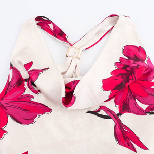 Vêtements pour femmes MYST&ZA, nouvelle mode été 2024, <span class=keywords><strong>robe</strong></span> mi-longue à bretelles en satin texturé à imprimé floral, <span class=keywords><strong>dos</strong></span> <span class=keywords><strong>nu</strong></span>, 8493150 - Product Image 5