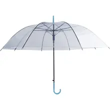 WHY420 Hot Sale Semitransparent Umbrella Plastic J Handle Fashion Umbrella Party Photography Wedding Long Umbrella