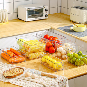 Impilabile per la casa strumento di smistamento trasparente acrilico scatola di immagazzinaggio frigorifero scatola di cibo - Product Image 4