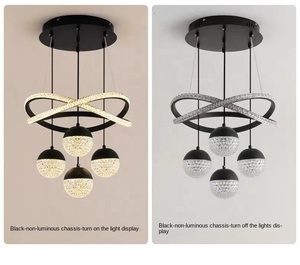 <span class=keywords><strong>Lampadari</strong></span> a Led a <span class=keywords><strong>sfera</strong></span> moderna per sala da pranzo da soggiorno regolabile in altezza telecomando con finitura oro Design lampada a sospensione - Product Image 5