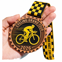 Médaille sportive personnalisée sur mesure en alliage de zinc avec émail en relief 3D, récompense d'honneur pour événements invités, médaille personnalisée pour le Grand Tour de cyclisme