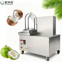 Machine à découper la peau de noix de coco commerciale, durable, à commande pneumatique, facile à utiliser, pour restaurants et bars à jus