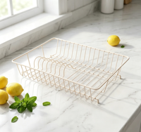 Égouttoir à vaisselle simple en métal, moderne, multifonctionnel, mobile, portable, non pliable, durable, étanche, pour cuisine commerciale