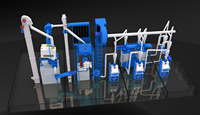 Ligne de production de farine de blé entièrement automatique, ligne industrielle de broyage et de traitement des grains de blé avec nettoyage et tamisage