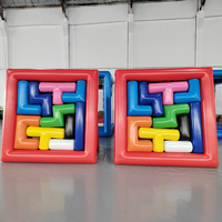 Jeu de briques gonflables personnalisé pour le team building commercial, jeu de puzzle personnalisé pour adultes et enfants, activité de plein air, directement de l'usine