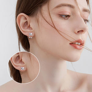 उच्च गुणवत्ता वाले आभूषण 925 स्टर्लिंग सिल्वर इनेमल बुलडॉग स्टड प्यारे पशु स्टड बालियां - Product Image 5