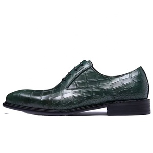 Chaussures habillées d'affaires pour hommes en cuir véritable à bout fermé, style mocassin, best-seller 2026, design gaufré peint à la main, collection automne - Product Image 1