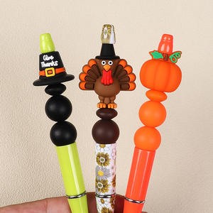 Cuentas de resina de silicona 3D de pavo de Acción de Gracias agujero recto DIY Collar para niños decoraciones cuentas de silicona - Product Image 2