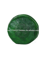 Pouf ottoman traditionnel marocain en cuir de mouton de haute qualité avec hauteur réglable, fait à la main, repose-pieds pour appartement, décoration intérieure