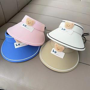 Visera de Sol Lu con Diseño de Oso Rosa, Ala Ancha, Protección Solar para Verano, Plegable - Product Image 4