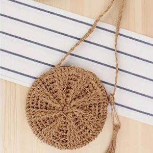 Messenger-Taschen für Damen Gehäkelte Jute-Tragetaschen Kleine <span class=keywords><strong>Kurt</strong></span>-Handtasche aus Vietnamesischem Stroh - Product Image 2