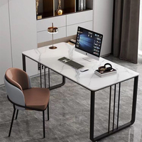 Bureau d'ordinateur portable moderne réglable en gros 100x50x75cm, structure métallique, surface en fibre de carbone, noir, mobilier de bureau de luxe pour la maison