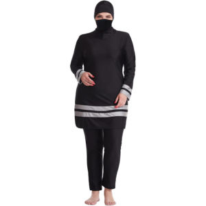 Burkinis musulmans imperméables à imprimé intégral, maillots de bain islamiques, coupe régulière, vêtements de bain modestes pour femmes - Product Image 1