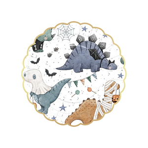 Juego de Vajilla DAMAI con Tema de Dinosaurios, Platos Desechables de Papel con Estampado en Caliente, Banner y Mantel para Fiestas - Product Image 5