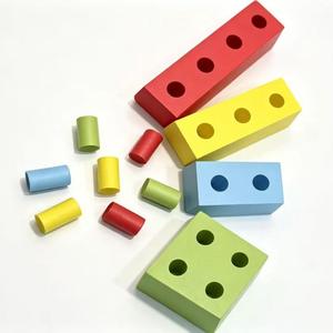 Blocs de construction en mousse non toxiques de grande taille avec emplacements pour les blocs, jouet éducatif préscolaire pour jeu de construction en groupe - Product Image 2