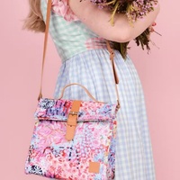 Sac à déjeuner isotherme en nylon personnalisé avec impression intégrale, 10 pouces, sac fourre-tout avec porte-bouteille d'eau, sangle, sac à bandoulière pour les voyages