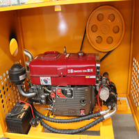 Bétonnière diesel mini 300L-500L, moteur 4kW, alimentation en eau manuelle, haute efficacité, machine à mélanger le ciment portable et mobile, télécommande