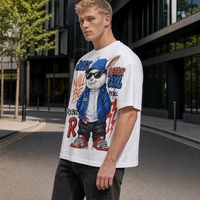 Ensemble 2 pièces homme : T-shirt et short streetwear en coton 100% vierge de haute qualité, personnalisable avec logo, coupe ample à manches courtes