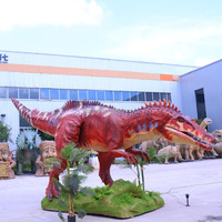 Dinosaure animatronique réaliste de 7 m pour parcs à thème intérieurs/extérieurs, centres commerciaux et décoration de parcs d'attractions