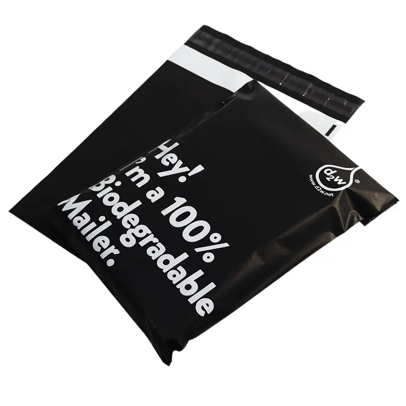 custom design eco-friendly black packaging plastic bag biodegradable custom plastic bags for small business