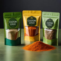 Sachets d'emballage en aluminium réutilisables personnalisés en gros, sacs Mylar pour grains de café, noix, fruits secs, aliments pour animaux de compagnie