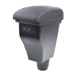 Vtear-Reposabrazos de cuero para coche, caja de almacenamiento para consola central, partes interiores de automóvil, accesorios para Dacia Renault <span class=keywords><strong>sandero</strong></span> - Product Image 1