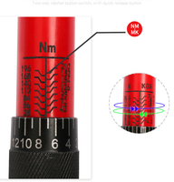 Jeu de 6 clés dynamométriques 1/2 pouce, capacité 28-210 N.m, qualité industrielle, douilles pour écrous de roue 17, 19, 21 mm, barre d'extension