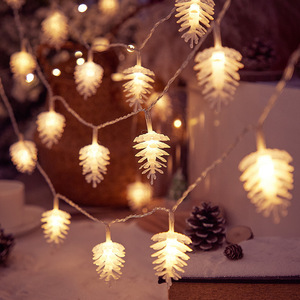 Christmas Pinecone String Lights Multicolor <b>Battery</b> <b>Operated</b> Decorative Lighting For Holiday Party Indoor Outdoor Decoration - Product Image 3