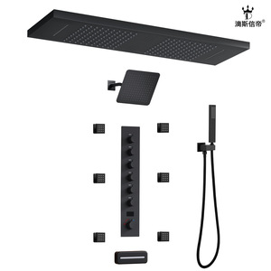 Dixi Shixindi Luxury Music Shower Set Rectangle Stainless Steel Wall Mounted Bathroom Fixtures Complete Set - Product Image 5