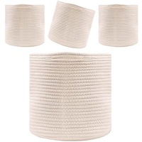 Panier de rangement portable anti-poussière et anti-humidité en coton de style japonais, écologique, en forme de baril, pour la maison