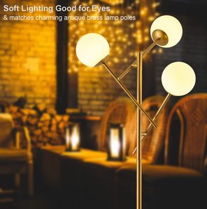 TSINYE personnalisé créatif salon salle à manger lampadaire or chaud chambre fer blanc galle boule lampadaire maison moderne - Product Image 4
