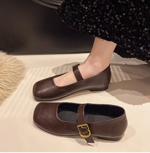 Ballerines élégantes Mary Jane Chaussures décontractées pour femmes Chaussures en cuir souple Mocassins pour femmes - Product Image 6