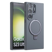 360 °   Étui de téléphone en silicone avec support magnétique pour Samsung Galaxy S25 Edge S24 Plus S23 Ultra pour support magnétique, housse de protection Funda