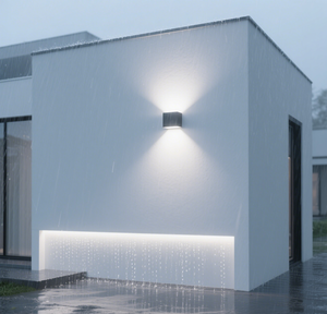 Уличный светодиодный настенный светильник, направленный вверх и вниз, ультратонкий, квадратный, алюминиевый, IP65 - Product Image 2