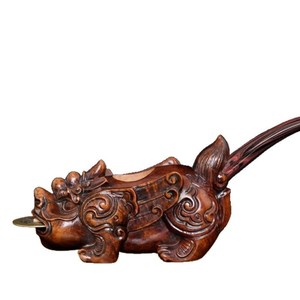 Muxiang Hand Carved Briarwood Pipe Pixiu Design Solid Wood Tobacco Pipe For Men - Product Image 5