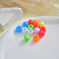 1 Boîte de Perles Colorées pour Tresses, Anneaux Brillants Roses et Bleus pour Dreadlocks, Clips et Manchettes Décoratives pour Cheveux