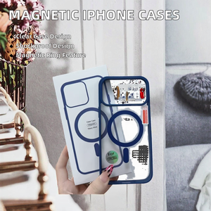 Anneau magnétique de charge sans fil <span class=keywords><strong>pour</strong></span> iPhone 15 Pro Max & 16 Pro PC Couleurs transparentes <span class=keywords><strong>Achat</strong></span> répété Étuis de <span class=keywords><strong>téléphone</strong></span> <span class=keywords><strong>portable</strong></span> - Product Image 2
