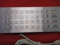 Clavier métallique étanche pour extérieur en acier inoxydable 40 touches