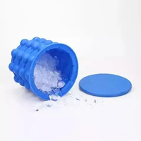 Nouveau Design Offre Spéciale Seau À Glace En TPE Noir Minimaliste Cadeaux ABS Seaux, Refroidisseurs Et Supports Refroidisseur De Vin Seau En Plastique