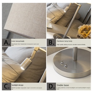 Lámpara de escritorio decorativa romántica, adornos, lámpara de escritorio de carga, luces de noche táctiles de 3 colores, lámparas de mesa - Product Image 4