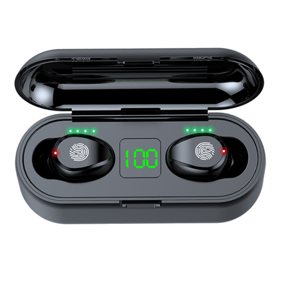 2020 Ebay  Best Sell 2000mah F9 5.0 BT Earbuds,Stereo Wireless F9 Tws Earbuds 1200mah