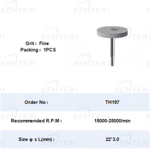 Bánh xe đánh bóng phòng thí nghiệm nha khoa với Mẹo Mài Kim Cương cao su phù hợp để đánh bóng Mão Zirconia. - Product Image 3