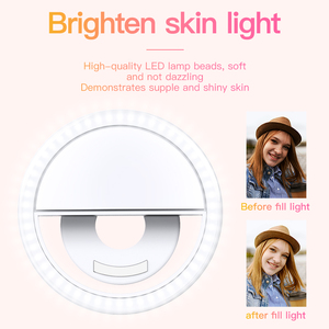 EONLINE USB LED di Carica Selfie Anello di Luce Per il iPhone <span class=keywords><strong>Xiaomi</strong></span> Telefono di Illuminazione Supplementare Selfie Migliorare Telefoni Luce di Riempimento - Product Image 4