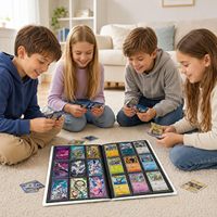 Classeur de cartes grande capacité 9 pochettes, étui à cartes étanche en PU compatible avec les protège-cartes 35pt pour collectionneurs de cartes sportives et TCG